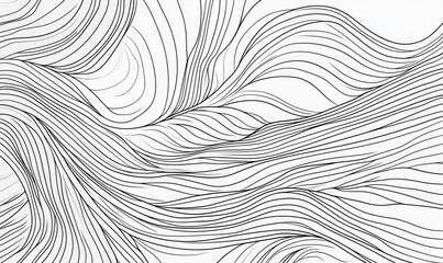 Aufkleber - Line art illustration of an abstract digital design
