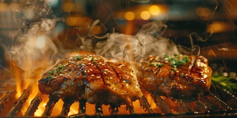 Wall Mural - Delicious Juicy Japanese Chicken Steak