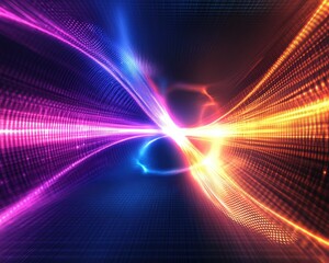 Poster - Vibrant abstract laser light backdrop featuring a dynamic design perfect for text placement