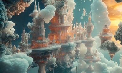 Poster - Journey into a realm of illusion with this captivating 3D illustration