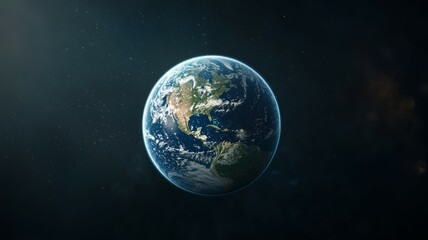 Wall Mural - a close up of the earth in space