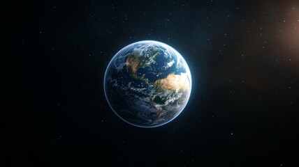 Wall Mural - a close up of the earth in space