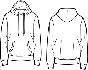 Hoodie jacket Vector illustration isolated on a white background