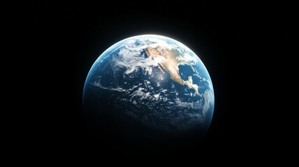 Wall Mural - a close up of the earth with a black background
