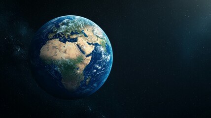 Wall Mural - a blue and green planet with a white spot in the middle