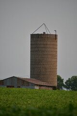 Wall Mural - Barn and Silo in Farm Field