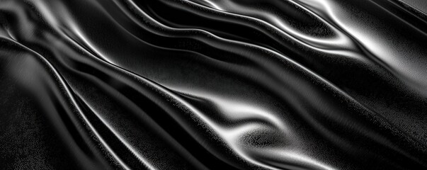 Glossy black texture with abstract smooth surfaces, exuding a high-end, modern aesthetic with refined shine.