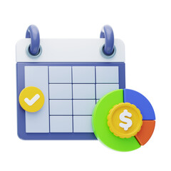 Aufkleber - 3D Financial Planning Strategy. 3D Icon