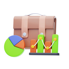 Poster - 3D Effective Fund Management Strategy. 3D Icon