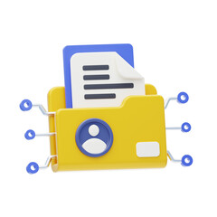 Poster - 3D Portfolio Diversification Storage Network. 3D Icon