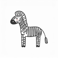 zebra illustration isolated on white