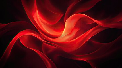 Poster - A mesmerizing blend of red and black hues, creating dynamic waves and flowing patterns that evoke emotion and depth.