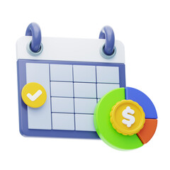 Aufkleber - 3D Financial Planning Strategy. 3D Icon