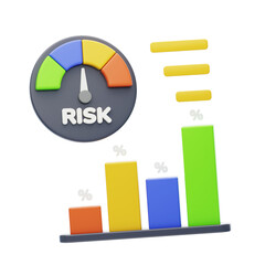 Aufkleber - 3D Performance Metrics Analysis. 3D Icon