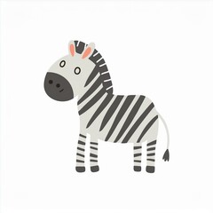 Wall Mural - zebra illustration isolated on white