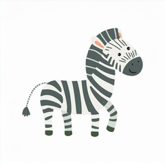 Wall Mural - zebra illustration isolated on white