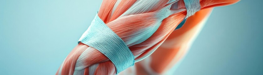 Poster - Detailed illustration of a muscular arm showcasing vibrant color and texture, perfect for fitness and health-related content.