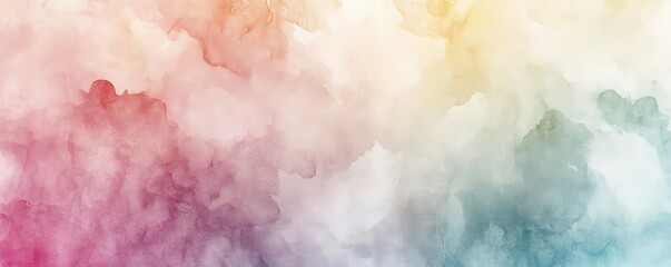 Poster - A vibrant abstract background featuring soft pastel colors blending together in a dreamy smoky effect for creative designs.