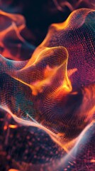 Poster - Abstract colorful wave patterns in dynamic motion