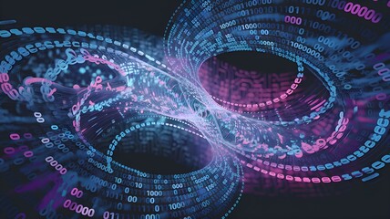 abstract binary code  background