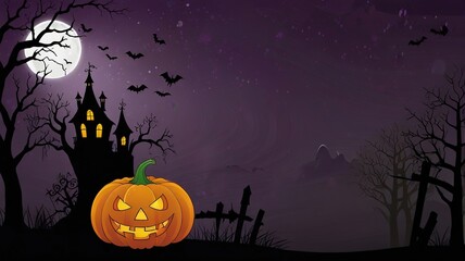 Halloween element and background template illustration