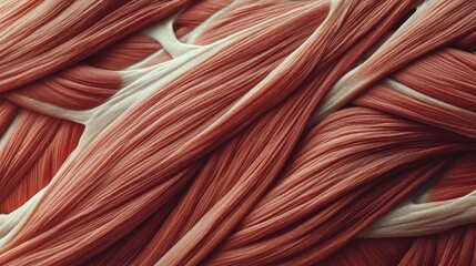 Poster - Close-up view of muscle fiber texture, showcasing intricate patterns and organic colors, ideal for fitness and anatomy themes.