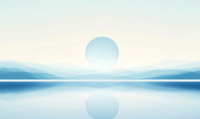 Wall Mural - moon in the sky-generative ai