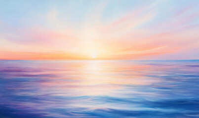 Wall Mural - sunset in the sea-generative ai