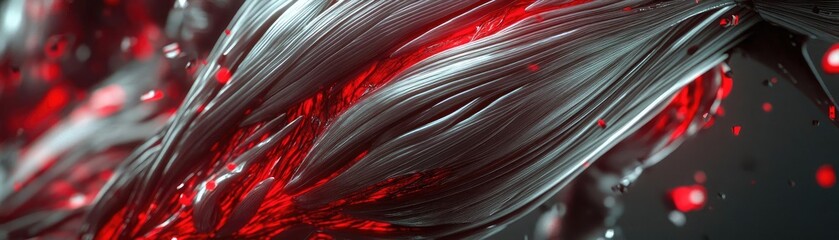 Poster - Abstract art showcasing dynamic patterns with flowing textures and vibrant colors, perfect for modern design projects.