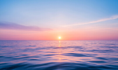Wall Mural - sunset over the sea-generative ai