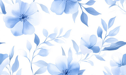 Wall Mural - seamless pattern with flowers-generative ai