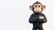 © Supriyanto - A cartoon monkey character with a confident stance and crossed arms against a plain background.