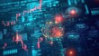 © taweesak - A digital landscape representing the concept of cryptocurrency markets, with glowing coins and complex algorithms