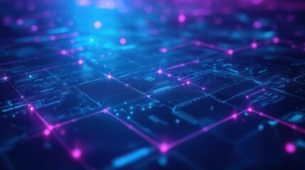 Leinwandbilder - A digital marketplace where AI algorithms are making instant venture capital decisions, showcasing automated investments and blockchain integration