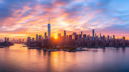 Wall Mural - Sunrise over Manhattan