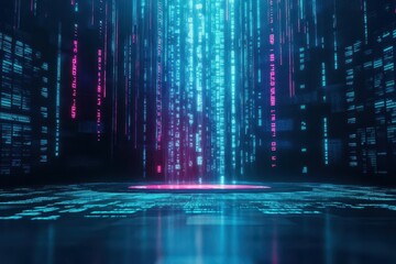 Aufkleber - A massive digital waterfall where liquid assets cascade into different types of global financial exchanges