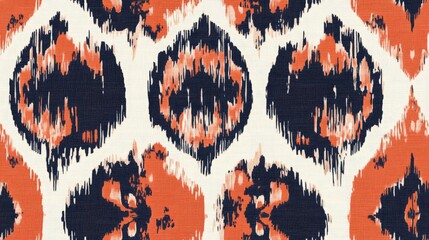 Ikat Seamless Pattern for Fabric Design