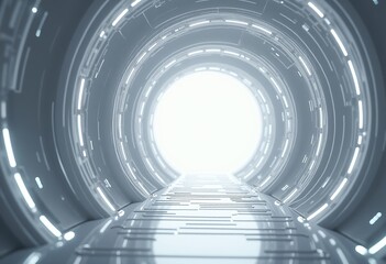 Poster - Abstract Sci-Fi Poster: Silver and White High-Detail