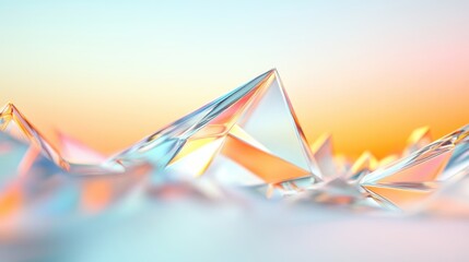 Poster - Translucent glass structures catch the early morning light, producing a vibrant and calming visual experience