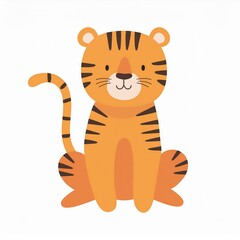 Wall Mural - tiger illustration isolated on white