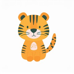 Sticker - tiger illustration isolated on white