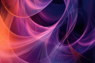 Poster - Vivid abstract backdrop featuring swirling lines against a deep toned background