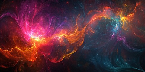 Wall Mural - Fantasy abstract fractal digital artwork background