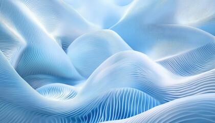 Poster - Light blue abstract digital background featuring creative curved lines Illustration