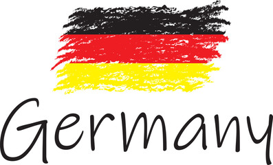 Germany country flag concept with grunge design suitable for a logo icon design