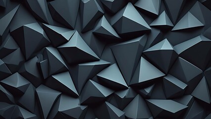 Wall Mural - Abstract Geometric Pattern of Interlocking Black Triangles