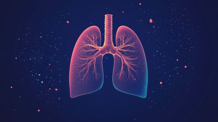 Inner View Of Human Lungs With Abstract Dust And Pollutants Air Pollution And Health Concept