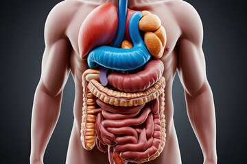 Wall Mural - Detailed Anatomy of the Human Digestive System