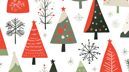 Poster - Christmas Tree Pattern.