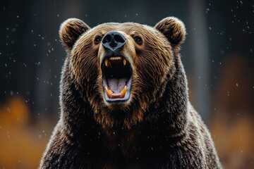 Poster - Grizzly Bear Roaring